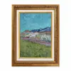 Moldura Dourada Esculpida Estilo Europeu Vintage Paisagismo Arquitetura Interior Pintura Famosa Sala de Estar Entrada Pintura Decorativa Emoldurada Arte de Parede