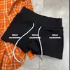 Coreano Dongdaemun Verano Nueva Moda Versátil Ajuste Delgado Cintura Elástica Cordón Casual Deportivo Chica Caliente Pantalones Cortos Ultra Cortos para Mujer