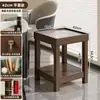 Estante para tazas de mesa de Mahjong, cenicero, mesa de té especial para salas de té y salas de ajedrez y cartas, estante de almacenamiento de doble capa, mesita auxiliar pequeña de madera maciza