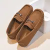 Zapatos de piel para niño 2026 nuevo modelo estilo británico sin cordones zapatos casuales mocasines clásicos versátiles para niños