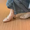 Zapatos de tacón alto con punta cuadrada Chuyu Ji para mujer con tacones gruesos, Nueva colección Primavera y Otoño 2026, Estilo de noche, Hada gentil y femenina