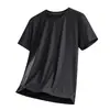 Camiseta de Manga Corta de Seda de Hielo Sin Costuras para Hombre, Deportiva Casual, Secado Rápido, Transpirable, Delgada, Protección Solar de Verano, Camiseta de Cuello Redondo con Sensación Fresca para Hombre