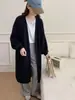 Cárdigan Largo Estilo Perezoso 2026 para Mujer, Nueva Versión Coreana Otoño e Invierno, Sensación de Alta Gama, Tejido Suelto y Suave que Cubre las Rodillas