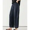 Elegancia Lunar Estilo Nacional 23mm Nuevo Jacquard de Seda Xiangyun Pantalones Casuales de Pierna Ancha Adelgazantes Ropa de Seda para Mujer para Verano