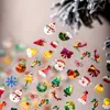 Manicura de Navidad Nuevas Pegatinas Árbol de Navidad en Relieve Hombre de Jengibre Ciervo Estéreo Copo de Nieve Muñeco de Nieve Uñas Pegatinas Adhesivas Lindas