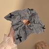 Lenço Quadrado Vazado Branco Cereja de Renda Feito à Mão Scrunchie Doce Feminino Rabo de Cavalo Elástico de Cabelo