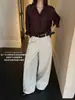 Su Xinlan/YOUMO Moda de Principios de Otoño Estilo Minimalista de Moda Pantalones Casuales Versátiles Adelgazantes de Pierna Ancha 1735 (con cinturón)