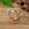 Anillo Decorativo de Piedra Preciosa de Cristal, Anillo de Primavera Grande Exagerado Estilo Europeo y Americano, Joyería Original, Venta al por Mayor por Pieza