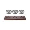 Plato de Fruta Seca de Acero Inoxidable Nórdico de Lujo Ligero Transfronterizo Bandeja de Roble Sala de Estar Mesa de Centro Plato para Nueces Tazón para Snacks Plato de Fruta Adornos