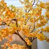 Árvore Artificial de Alta Qualidade Imitação de Ginkgo Planta Verde para Decoração de Janela, Paisagismo Minimalista Interno e Externo, Modelo Grande de Chão