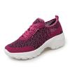 Novos Sapatos Esportivos de Malha Vazada para Fitness Dança Estilo Coreano Moda Versátil Sapatos Femininos 42 tamanho grande Sapatos de Corrida Viagem para Mulheres