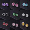 Moda criativa jóias versão coreana de strass multicolor flash diamante zircão brincos feminino yiwu brincos jóias atacado