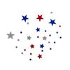 Lentejuelas de estrella de cinco puntas para fiesta del Día de la Independencia, paquete pequeño, cuentas para rociar, festival, lentejuelas de estrella planas de 10 mm, mezcladas en tres colores