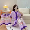 Kimono Nuevo Estilo al por Mayor Labubu Conjunto de Tres Piezas Pijamas Populares para Mujer Verano Comercio Exterior Transfronterizo Sudeste Asiático Ropa de Casa