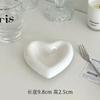 Estilo Ins Nórdico Lindo Plato Pequeño de Cerámica Blanco Gordito en Forma de Corazón Plato para Té de Flores Plato para Sabor Valor de Color Alto