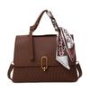 Bolsa de Ombro Feminina Tendência de Nicho Outono e Inverno 2024 Nova Moda Padrão Trançado Simples Versátil Transversal Pequena Quadrada Cross-Border
