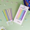 Vela de cumpleaños, vela de pastel arcoíris, vela de lápiz fino, paquete de 8, vela decorativa para hornear, venta al por mayor