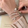 Pulsera de perla de estilo coreano con cara sonriente encantadora para mujer, diseño de nicho, pulsera de cuerda elástica de alta calidad, novedad de 2022
