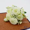 Cenário de Casamento com Flores de Peônia de Múltiplas Camadas e 5 Cabeças Layout Noiva Segurando Flor Decoração de Mesa Simulação Philippos
