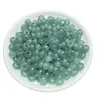 Cor de água azul esmeralda 8 x 5 ábaco de furo grande contas de jade soltas atacado DIY brincos de argola de furo grande