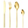 Amazon Faca e garfo de aço inoxidável transfronteiriço Faca e garfo Faca e garfo de bife ocidental criativo Faca e garfo de aço inoxidável dourado