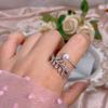Anillo No Se Desvanece Nicho Lujo Accesible Industria Pesada Gama Alta Circonita Anillo Dedo Índice Abierto Tendencia Ins Popular Mismo Estilo Nuevo