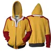 Anime Japonés One Punch Man Serie Zhiyu cos Mismo Estilo Sudadera Estampada Cremallera Sudadera con Capucha 3D Anime