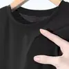 Camiseta de Malla Hielo al por Mayor Verano Manga Corta para Hombre Color Puro Holgada Talla Grande Manga Media Secado Rápido Transpirable Deportiva Manga Corta