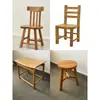 Silla de Comedor Sólida de Madera Simple Silla Redonda de Ocio Silla para Invitados Silla Comercial con Respaldo Sillón Silla Maestro de Oficina Silla de Estilo Chino Nuevo