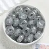 14*8 Diamante Flash Prata em Pó Contas de Ábaco com Furo Grande Contas Espaçadoras Resina Contas Soltas Joias DIY Bolsa Artesanal Acessórios para Roupas