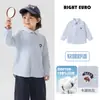 Camisa de Algodão Puro de Manga Longa para Menino Europeu Direito Outono 2026 Nova Roupa Infantil Estilo Primavera/Outono Top Tendência para Bebê Menino