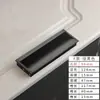 Puxador de gaveta oculto puxador de gaveta moderno de alumínio espacial puxador embutido de porta de correr fenda embutida fivela de liga de alumínio