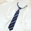 Jk Estilo Japonês Preguiçoso Sem Laço Elástico Gravata Borboleta Masculina Feminina Floral Versátil Foto de Formatura Escolar Listrada Tendência Universitária
