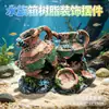 Artesanías de Resina para Acuario Cueva para Peces Camarones Refugio Oculto Escalada Mascota Adornos Decorativos Jarrón de Simulación