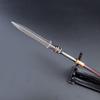 Três Reinos Zhao Zilong Arma Portátil Arma Longa Zhao Yun Genciana Brilhante Prata Arma de Metal Modelo Masculino Liga Arma Brinquedo