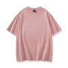 Camiseta de manga corta de algodón lavado, holgada, personalizada, para hombre y mujer, estilo uniforme de graduación, con impresión artesanal, bordado de logotipo para fiesta de graduación.