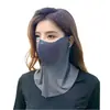 Máscara de Protetor Solar Removível Proteção de Pescoço Máscara Facial Completa Proteção UV Feminina de Verão Respirável Protetor Solar Rosto Gini Chapéu para Equitação
