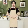 Delantales Impermeables y a Prueba de Aceite con Impresión Personalizada, Uniformes de Trabajo para Cocina de Catering, Tienda de Té con Leche y Pastelería, Ropa de Trabajo para Salón de Uñas, Al Por Mayor en Stock