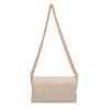 Bolsa de Textura de Luxo Feminina Verão 2022 Nova Moda Versátil Bolsa Dobrável Feminina Elegante Bolsa Quadrada Pequena com Corrente no Ombro