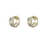 Hebilla de oreja de circón de diamante geométrico versión coreana de pendientes compactos simples de personalidad moda color de protección ambiental galvanoplastia venta al por mayor de fábrica