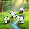 Miniaturas Fofas de Panda de Bambu para Micro-Paisagens, Acessórios DIY para Decoração de Jardim, Mini Enfeites