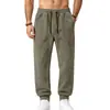La nueva colección de otoño/invierno de Amazon para Europa y EE. UU.: pantalones deportivos para hombre de gamuza y forro polar, color liso, cintura elástica, pantalones largos casuales