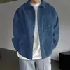 Chaqueta de pana para hombre, estilo coreano, moderna y elegante, de manga larga, estilo retro japonés, perfecta para otoño, versátil y fácil de combinar
