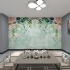 Novo Papel de Parede de Fundo de TV Flor Pintada à Mão Revestimento de Parede Papel de Parede Moderno Simples Sala de Estar Sofá Cabeceira Mural Sem Costura