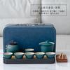 Juego de Té Kung Fu de Lujo Ligero Juego Pequeño Portátil Cerámica Gruesa Jiangshan Exterior Taza Express Regalo de Acompañamiento de Negocios Venta al por Mayor Impresión