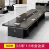 Mesa de Conferência de Mesa de Placa E0 Mesa Longa Simples Moderna Sala de Conferência Grande Recepção Mesa Longa Conjunto de Mesa e Cadeira de Escritório
