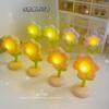 Nova flor bonito dos desenhos animados DIY creme cola luz noturna desktop mini lanterna LED decoração de presente criativo