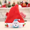 Regalos de Navidad Pegatinas de Navidad Sombreros de Navidad de Dibujos Animados Papá Noel Muñeco de Nieve Reno Sombreros Brillantes Decoraciones para Fiestas