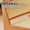 Nórdico Casual Ratán Canguro Chandigarh Puf Reclinable Individual Balcón Madera Maciza Sofá Silla
