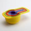 Taza medidora arcoíris cuchara medidora color juego de 6 piezas cuchara medidora colorida herramienta de cocina para hornear engrosada juego opp